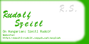 rudolf szeitl business card